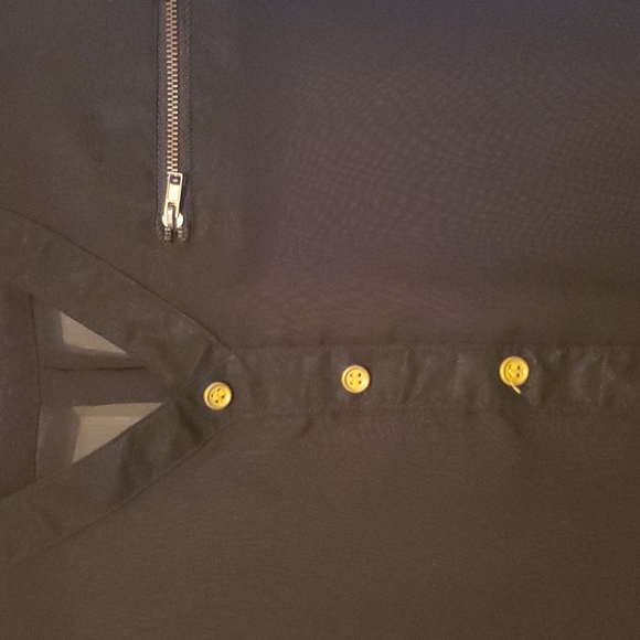 Sheer black top with gold buttons - Picture 2 of 5